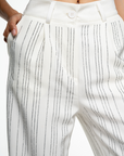 WHITE STRAIGHT-LEG PANTS